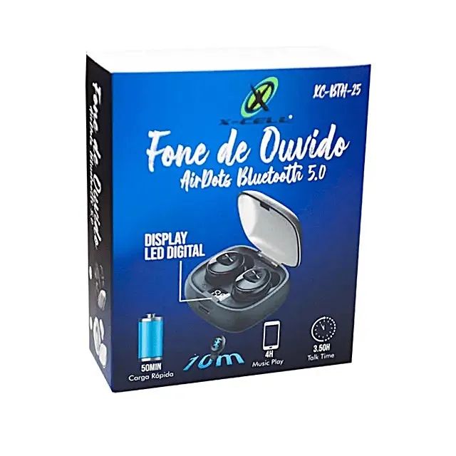 Fone de Ouvido Air Dots Bluetooth 5.0 Marca X-cell XC-BTH-25 - Foto 4