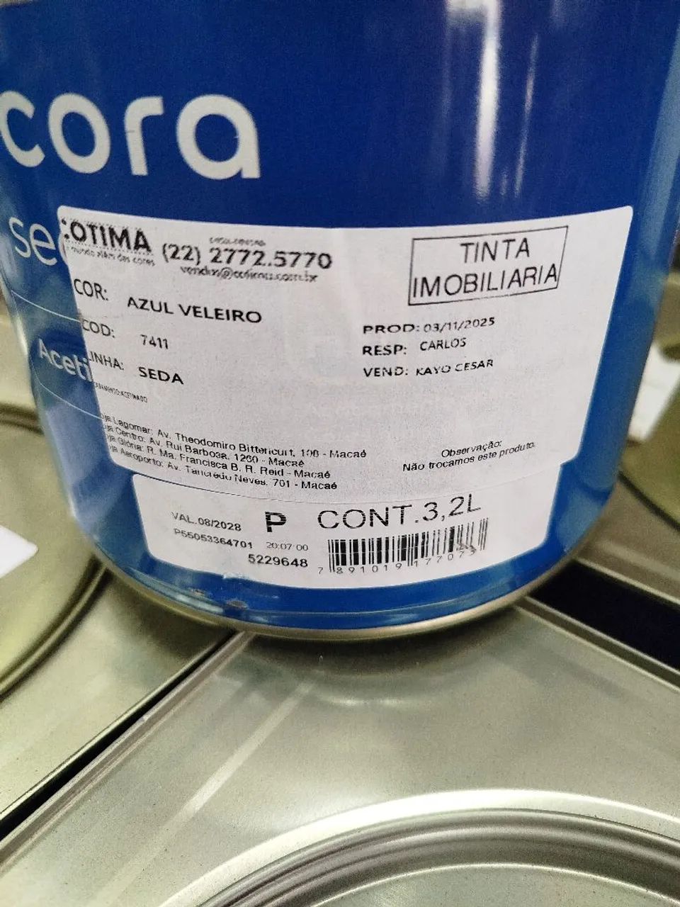 TINTA DECORA SEDA CORAL AZUL VELEIRO - Foto 3