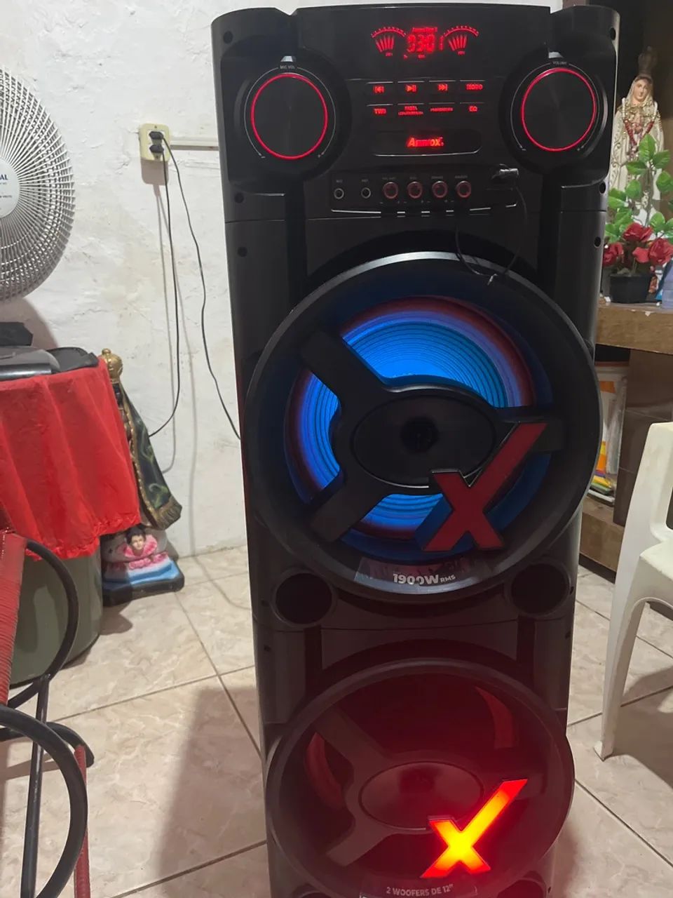 Caixa de Som Amvox 1900W RMS
