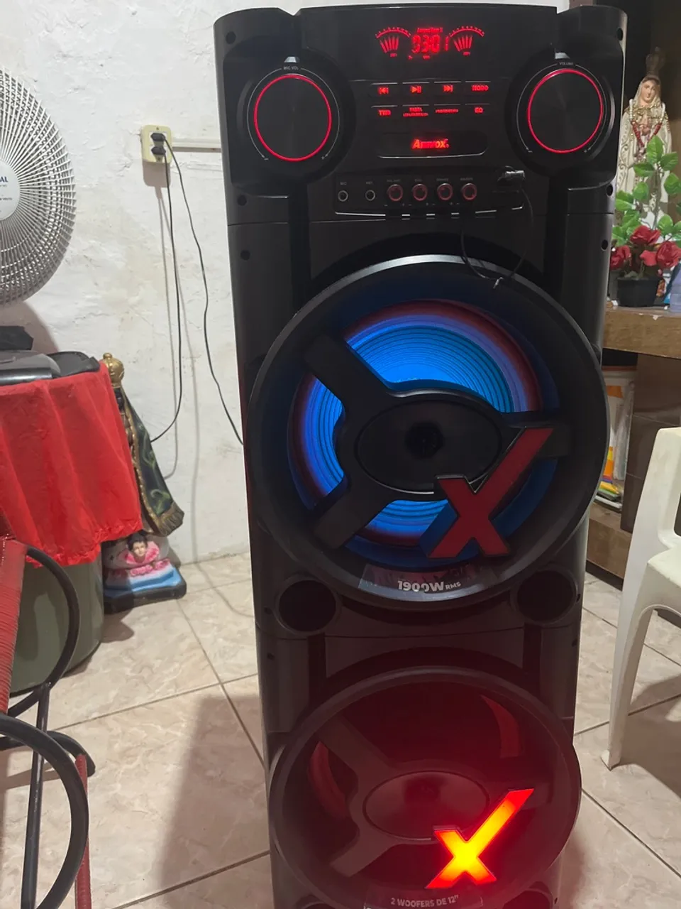 Caixa de Som Amvox 1900W RMS