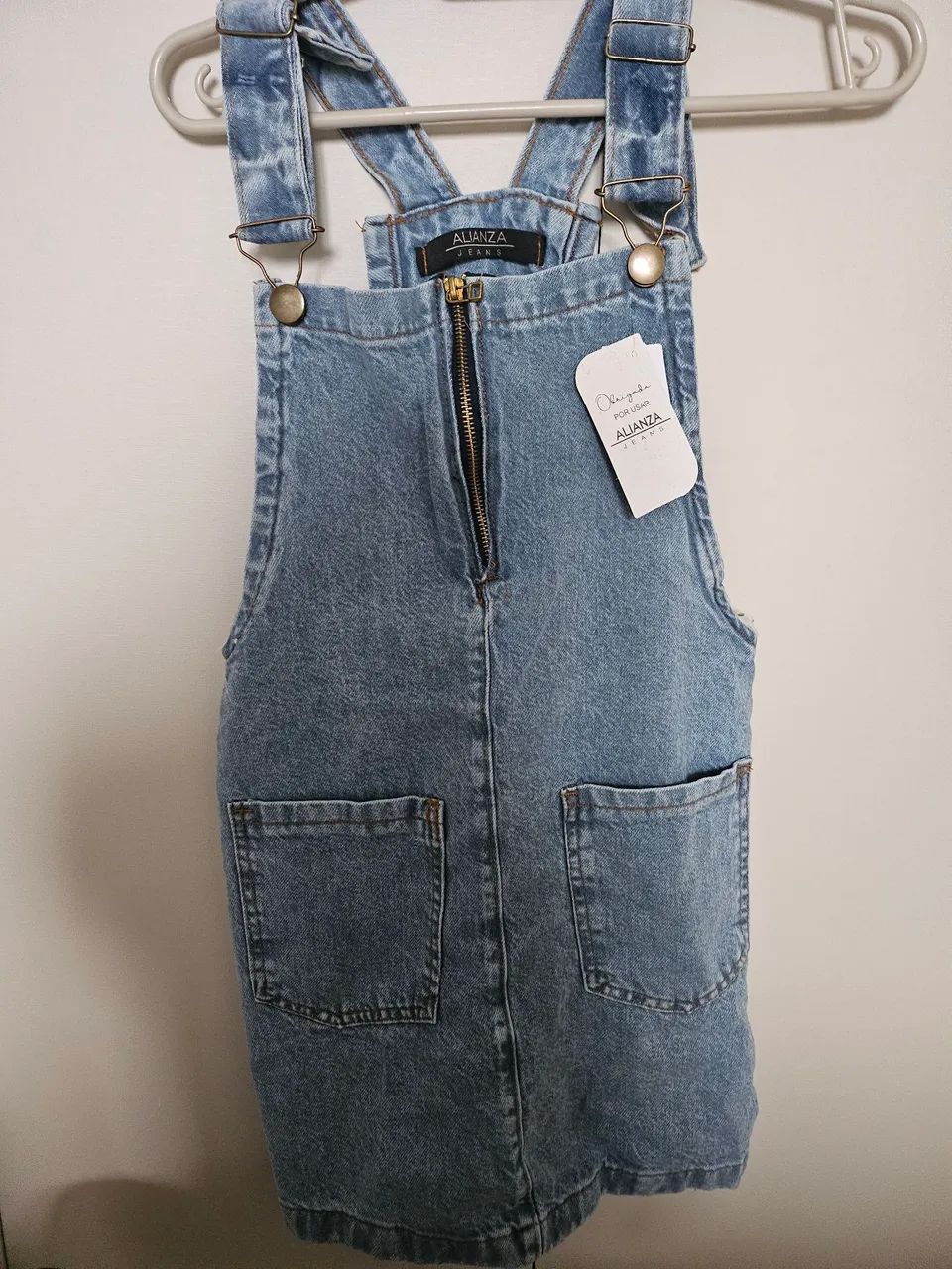 Macacão jeans Novo- G