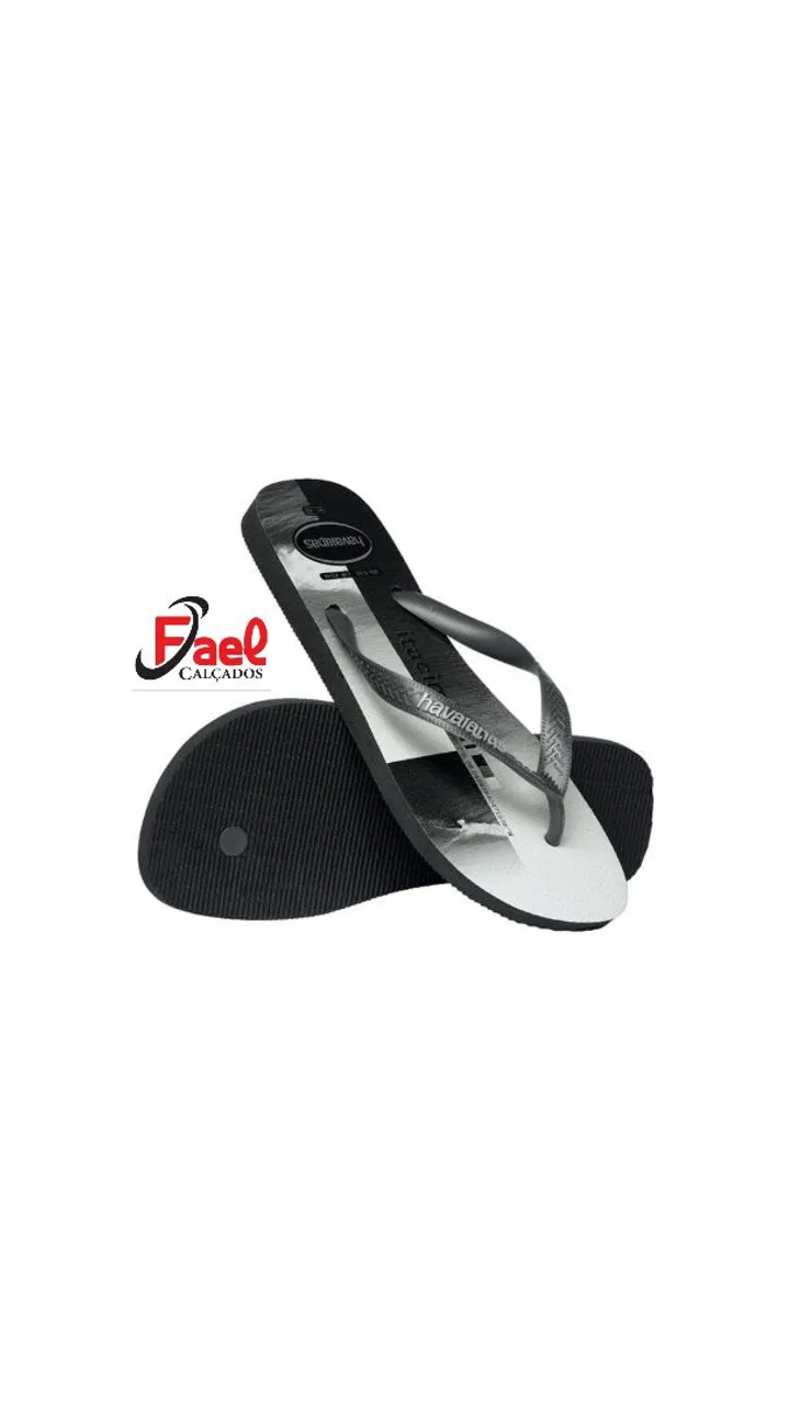 Chinelo Havaianas Preto e Branco