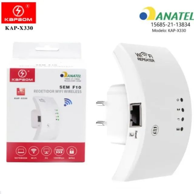 REPETIDOR DE SINAL WIFI SEM FIO WPS KAPBOM - KAP-X330