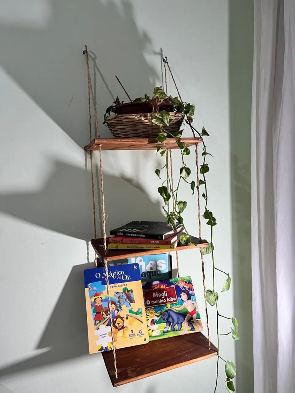 Prateleira Suspensa em sisal - Foto 4