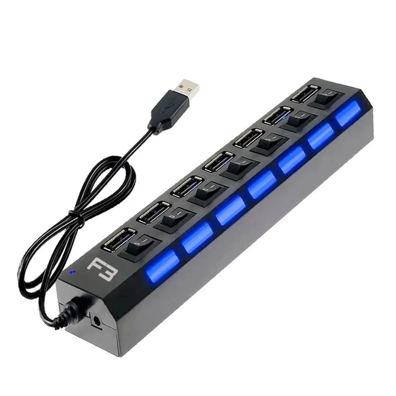 Adaptador extensor hub usb 7 portas em 1 - 2.0