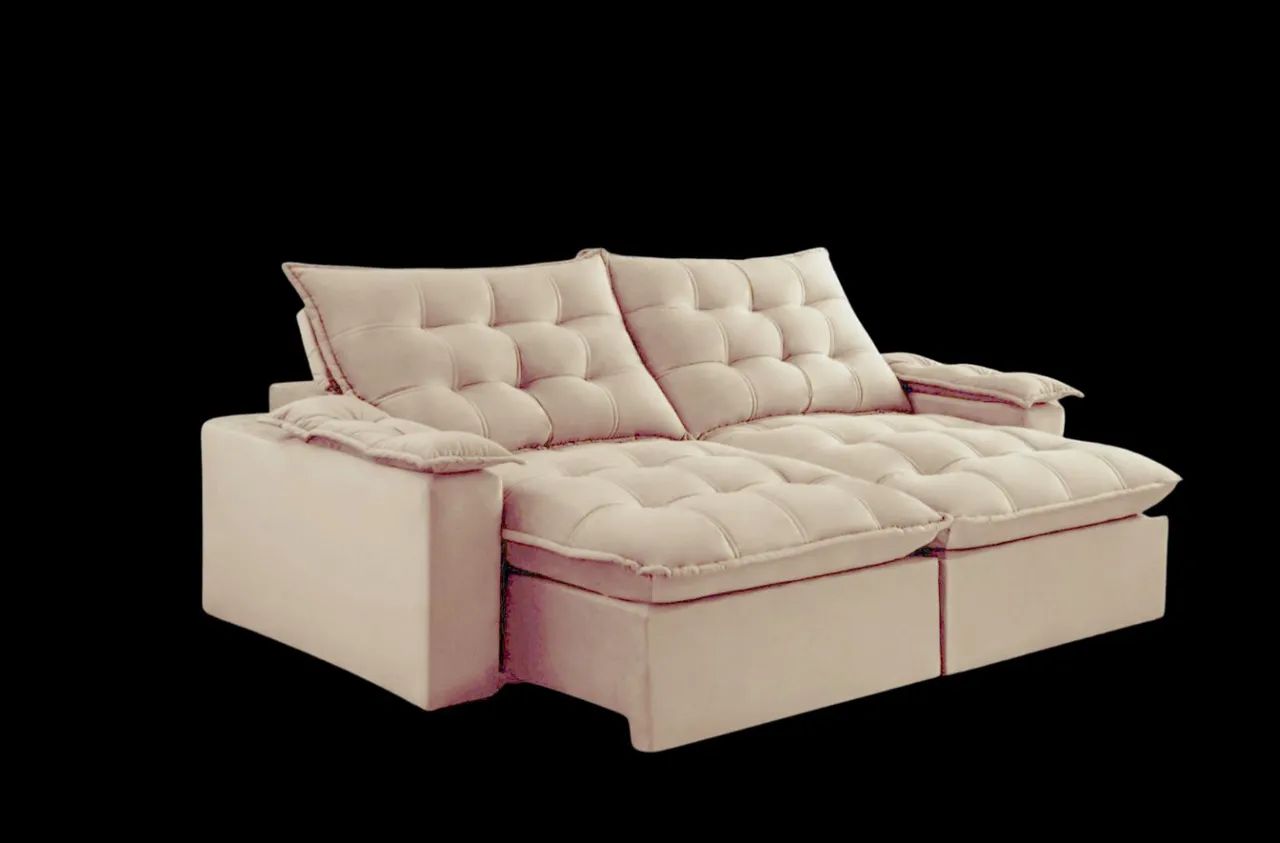 Sofá Modular Confortável e Moderno molas espirais 240 cm !! 61tt6 - Foto 3