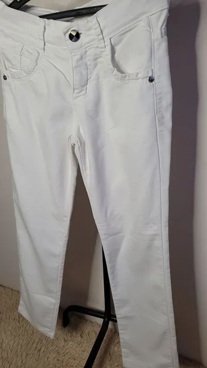Calça feminina branca - Tamanho 36 - Foto 3