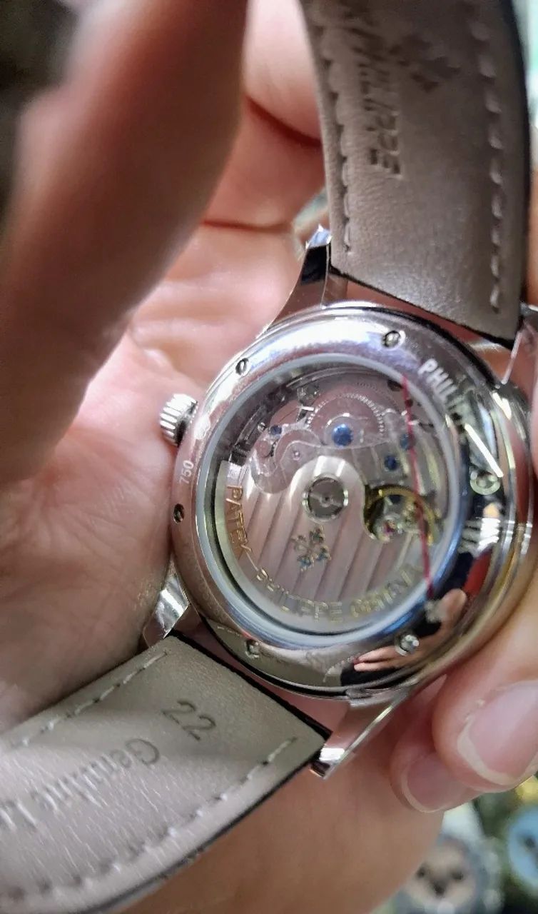 Relógio PATEK PHILIPPE FASES DA LUA PULSEIRA DE COURO  - Foto 3