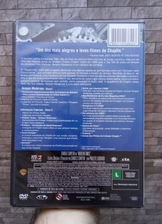 DVD Tempos Modernos - Coleção Chaplin - DVD Duplo, Novo e Lacrado - Foto 2