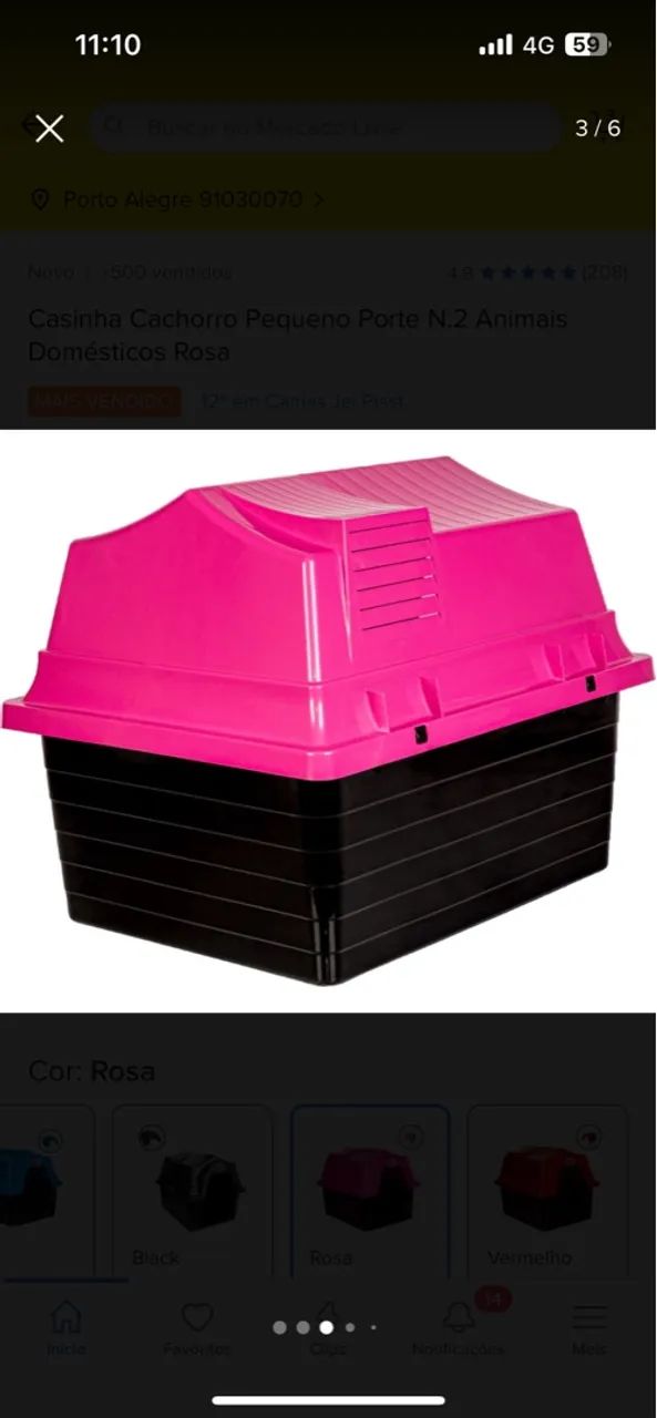 Casinha de cachorro N2 rosa - Foto 2