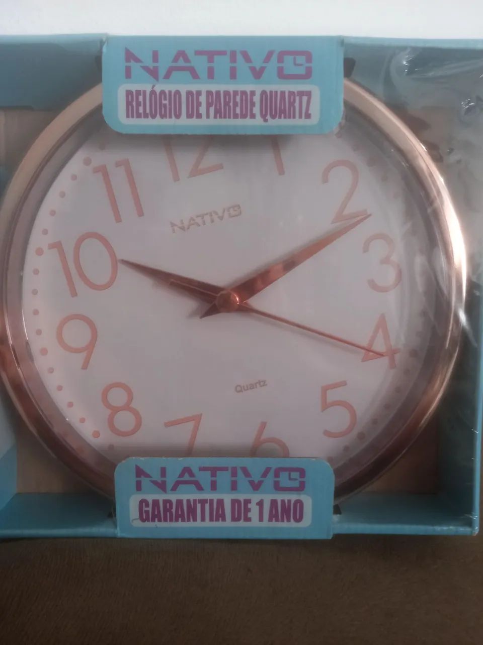 Relógio de Parede Quartz Nativo - Rosa - Foto 2