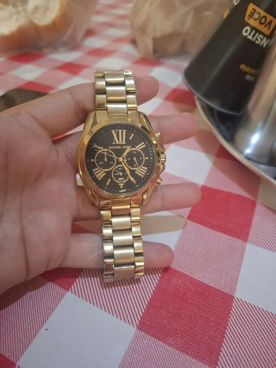 Relógio Michael Kors Dourado original usado