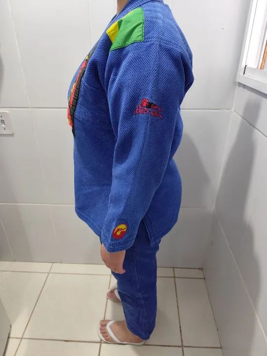 Kimono de Jiu-Jitsu Dragão Kimonos Azul - Foto 4