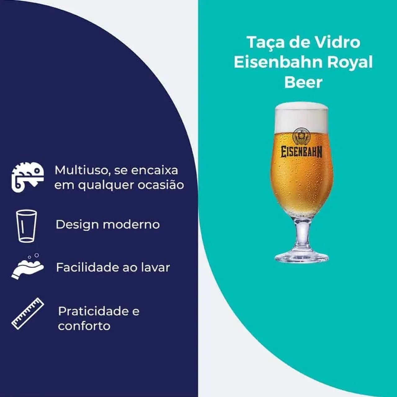 Taça de Vidro Eisenbahn Berr para Cerveja Ruvolo - Foto 3