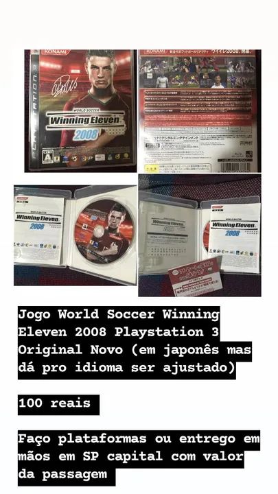 Jogo World Soccer Winning Eleven 2008 PS3 Original Japonês