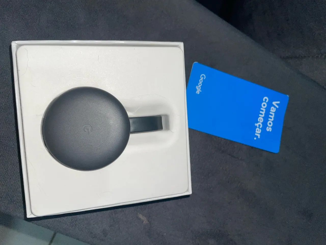 Google Chromecast na caixa