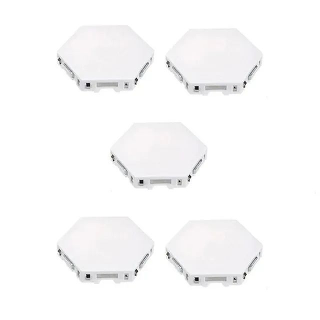 5 Lâmpadas Luminária Quântica Led Hexagonal Touch Modular Ambiente Decorativo Sensivel 