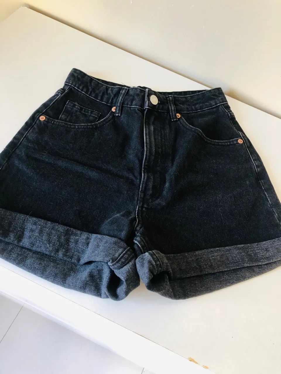 Shorts Jeans Preto Feminino