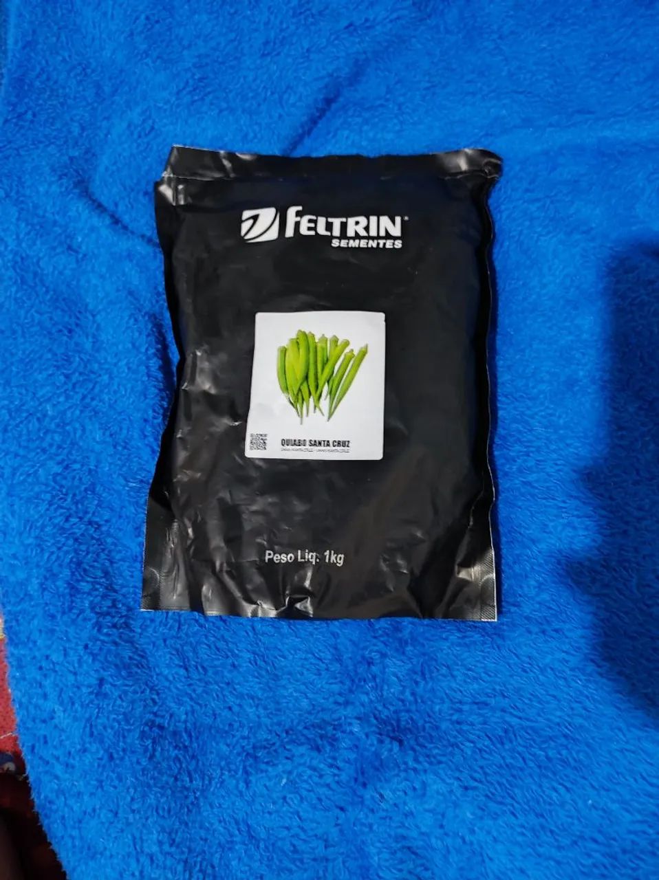 Sementes de Quiabo Santa Cruz - Pacote de 1kg