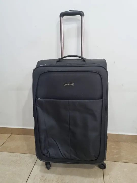 Mala de viagem Média com Rodas 360º Preta - Sestini - Foto 3