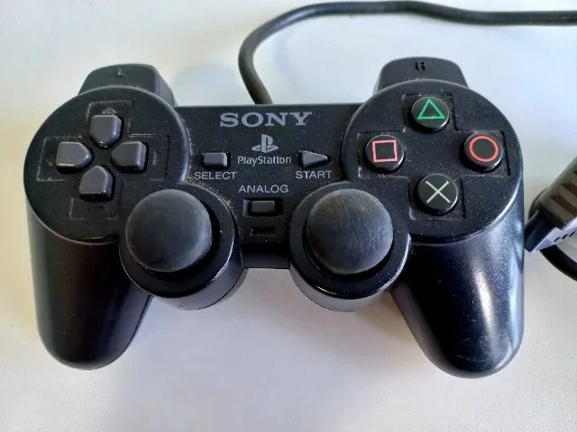Controle PS1 Original Diamond Black Dualshock Série A Raro! - Foto 2