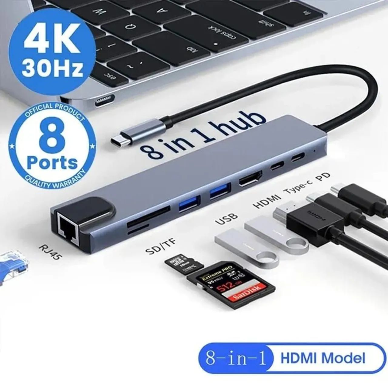 Promoção!!! Hub  8 em 1 Tipo C