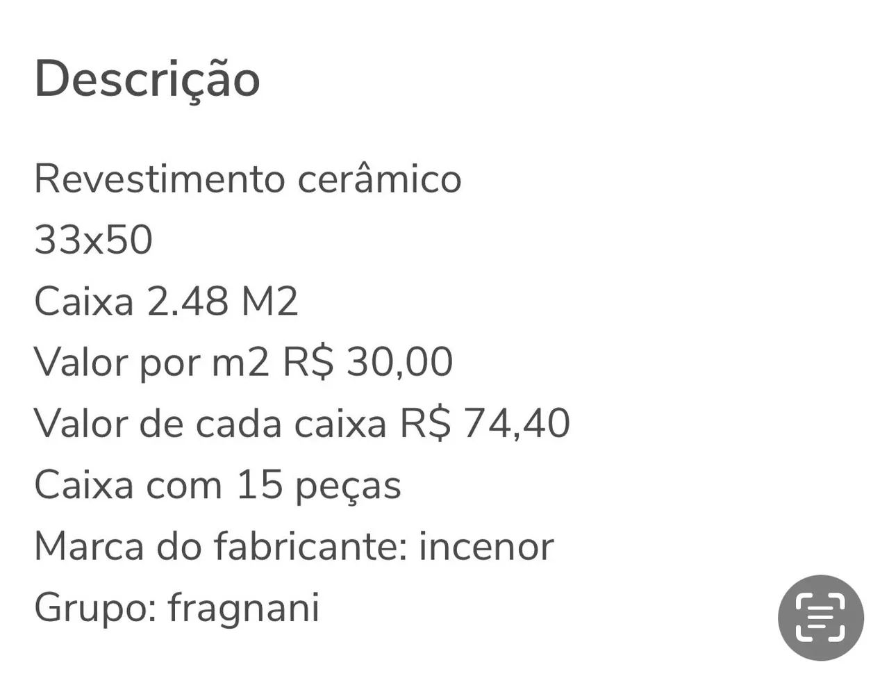 Revestimento Incenor Grupo Fragnani 33x50 - Novo - Foto 4