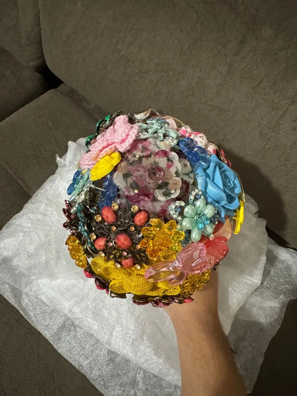 Buquê de Noiva de Broches e Pedrarias - Foto 4