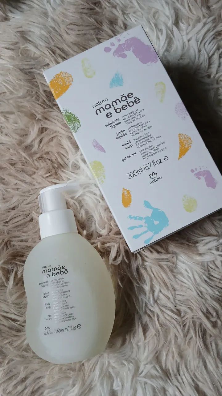 Sabonete líquido Mamãe e Bebê Natura 200ml