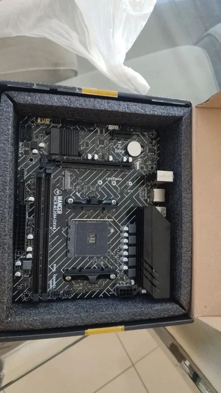 Placa Mae Mancer A520M-DX, DDR4, Socket AM4, Nova, Lacrada - Foto 3