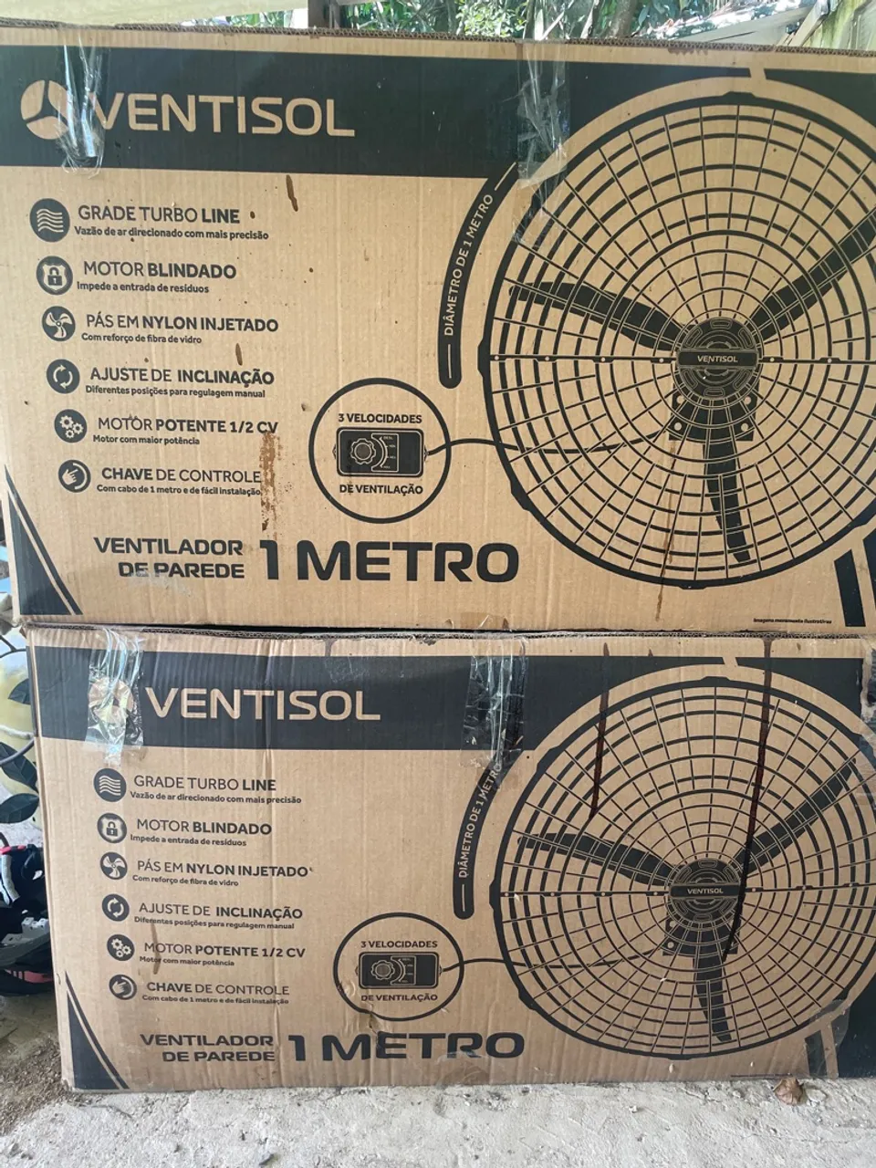Ventilador de parede 1m