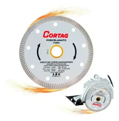 kit com 5 disco de corte diamantado