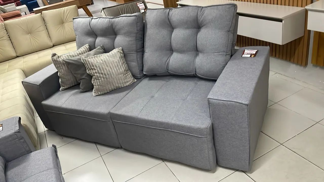 Sofá Retrátil de 3 lugares com 2,10 de tamanho  - Foto 2