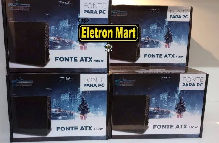 Fonte De Alimentação Atx Gamer Pc 450w Cowboy