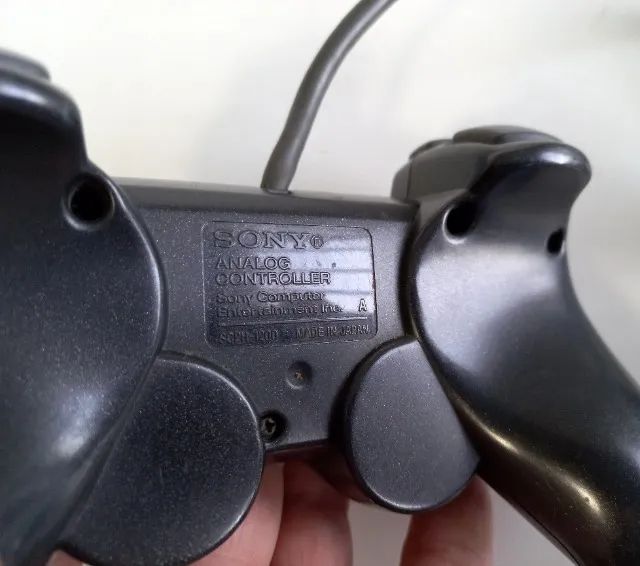 Controle PS1 Original Diamond Black Dualshock Série A Raro! - Foto 3