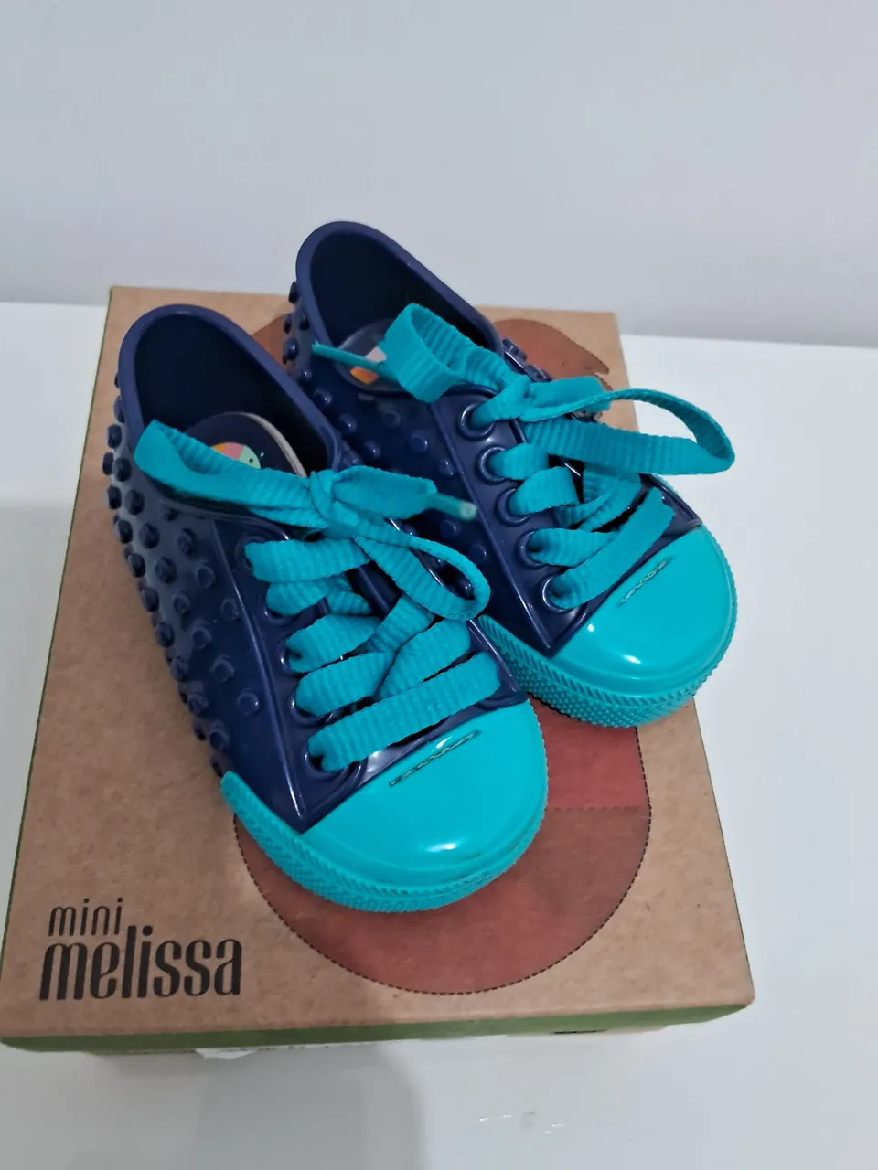 Tênis Melissa Mini Bebê Azul. Tamanho 17/18.