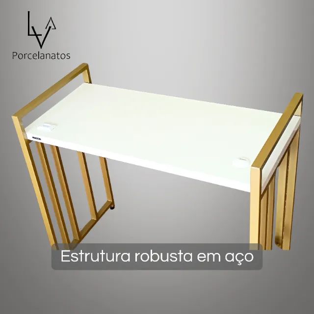 Mesa para atendimento manicure, nail designer unhas de design salão - Foto 4