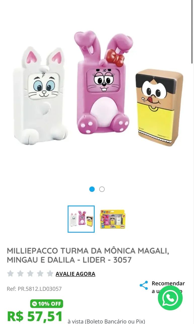 Milliepacco - Magali - Mingal - Dalila - Turma da Mônica- Jogo das Emoções - Líder- b - Foto 4