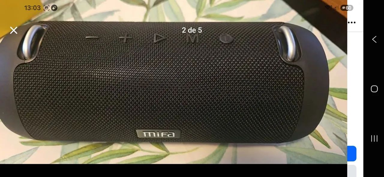 Caixa de Som Portátil Bluetooth 60w Mifa A90 estado nova - Foto 2
