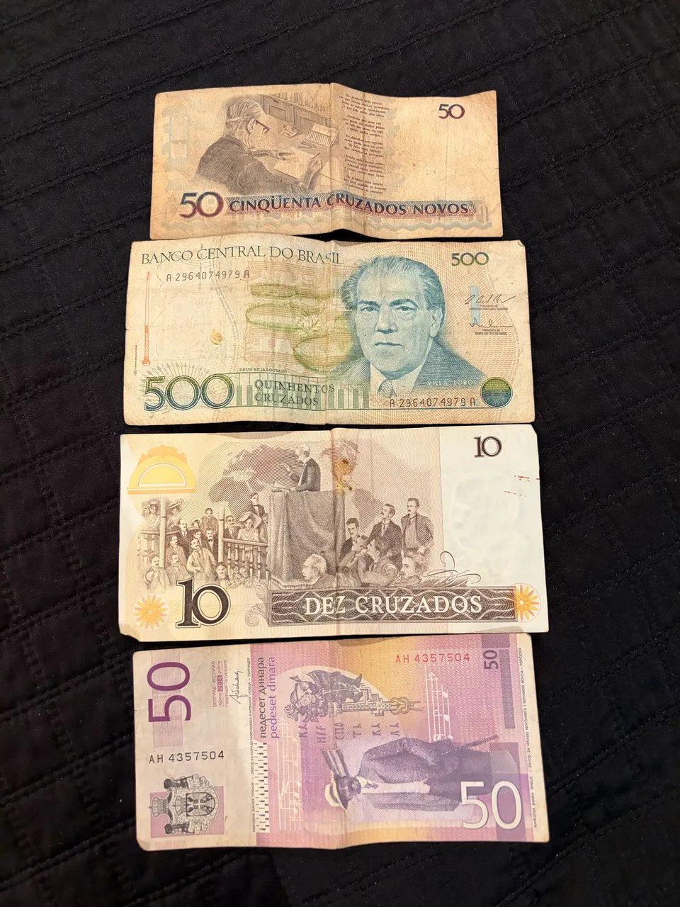 Cédulas antigas para colecionador 