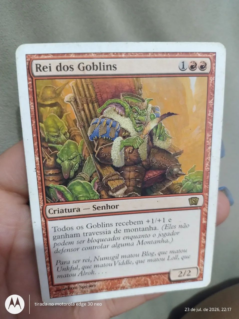 Rei dos goblins carta Magic the gathering  - Foto 5
