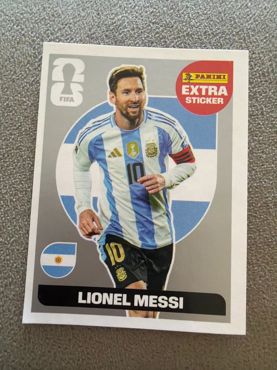 Figurinha Messi extra legend original prata