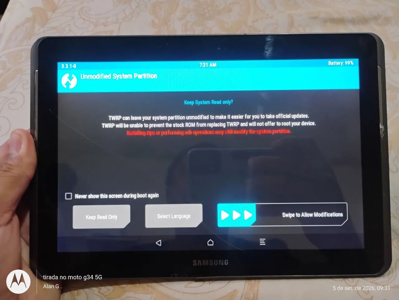 Tablet Samsung tab2 com defeito ( leia a o anúncio )  - Foto 2