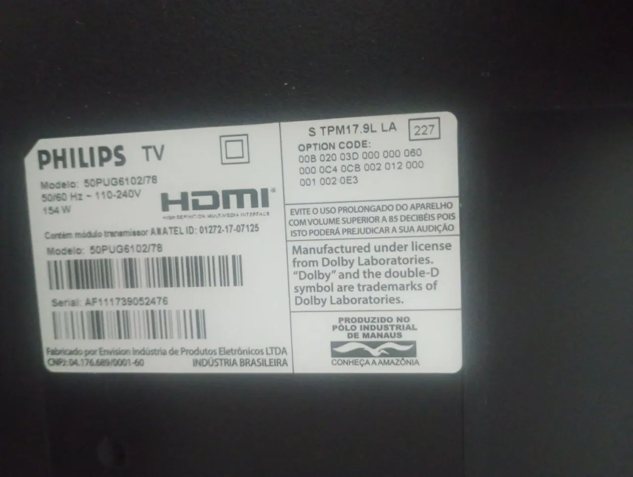 Tv Philips 50 polegadas tela quebrada  - Foto 2