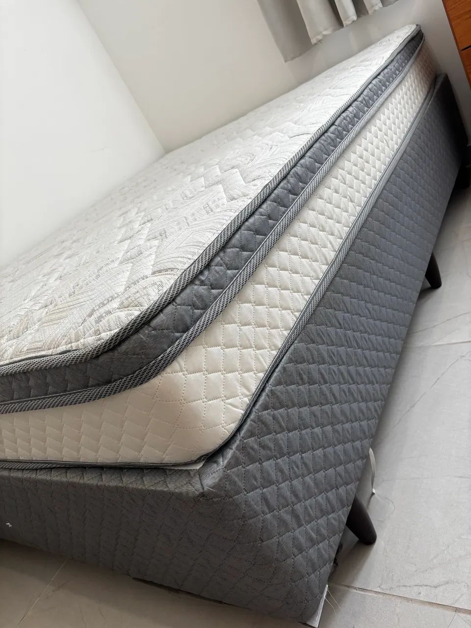 Cama Box Casal Herval Molas Ensacadas e Pillow Top (Completa) - Foto 3