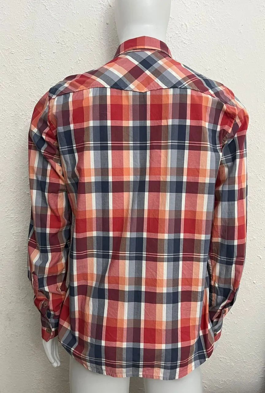 Camisa Xadrez Convicto Tamanho M Algodão Ótimo Estado - Foto 3