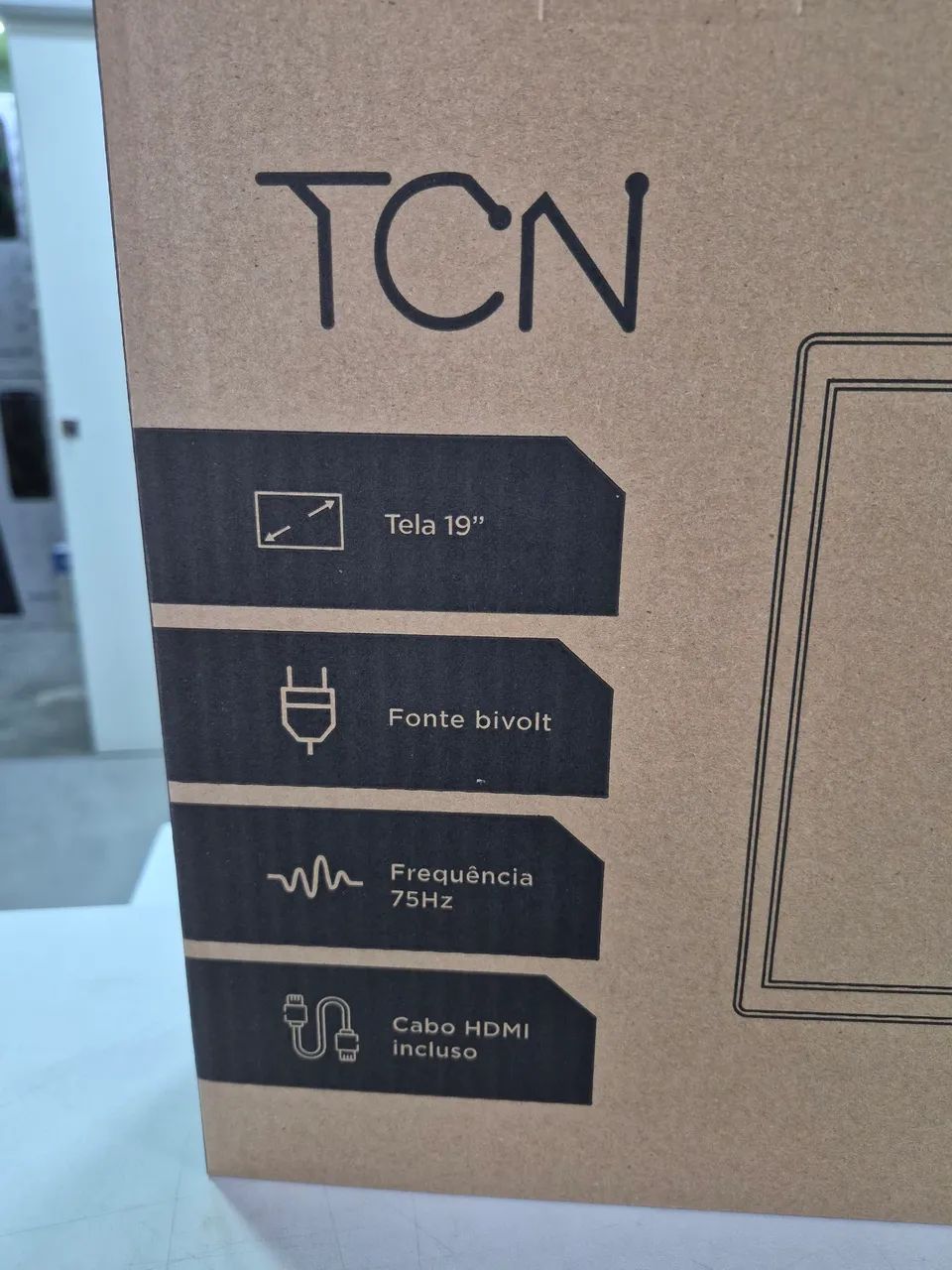 Monitor 19" LED HD TCN Oneview 75Hz HDMI/VGA com Base Redonda - Foto 2