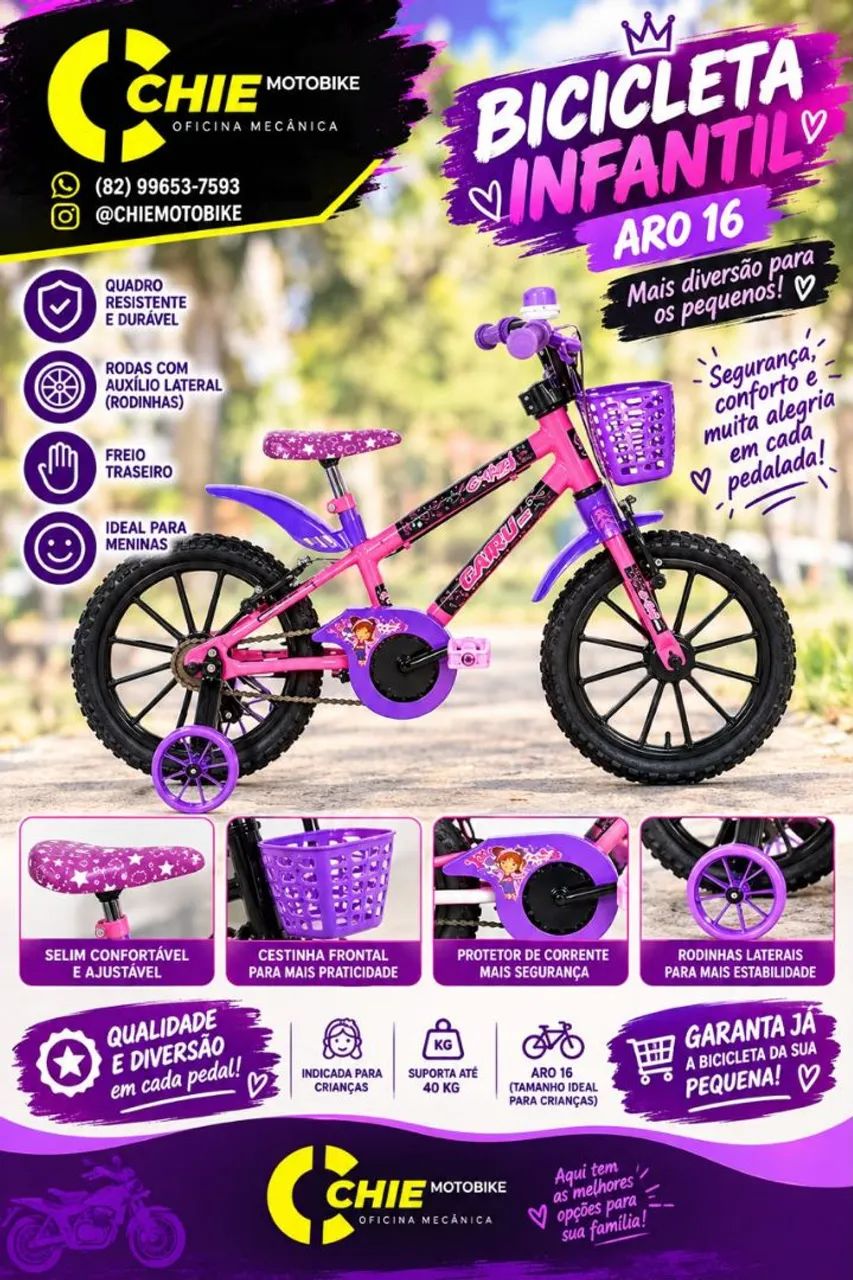 Bicicleta infantil aro 16 - Foto 2