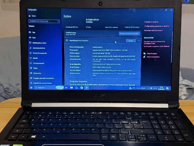 Notebook Acer Aspire A151-51G  (Usado/ com SSD Adata m2 120gb) - Foto 2