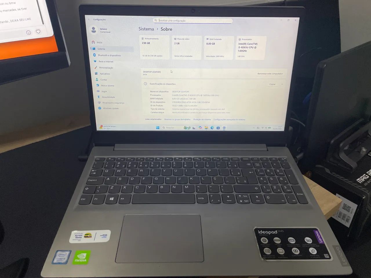 Notebook Lenovo Nvidia GeForce MX110